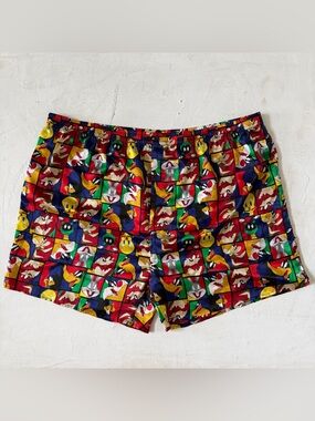 Vintage Looney Tunes Mania Unisex Silk Boxers Warner Bros Size 3X